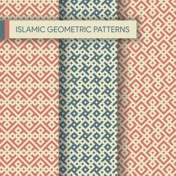 Islamic Geometric Seamless Patterns Illustrazione stock
