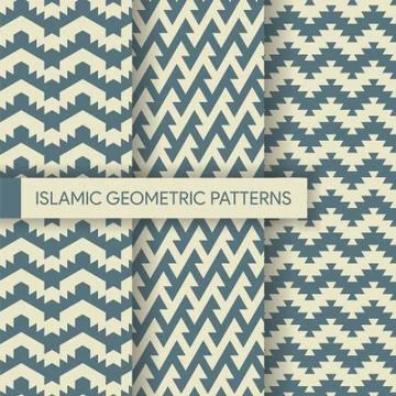 Islamic Geometric Seamless Patterns Illustrazione stock