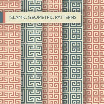 Islamic Geometric Seamless Patterns Illustrazione stock