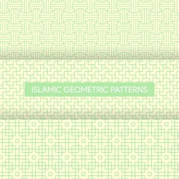 Islamic Geometric Seamless Patterns Illustrazione stock