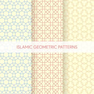 Islamic Geometric Seamless Patterns Illustrazione stock