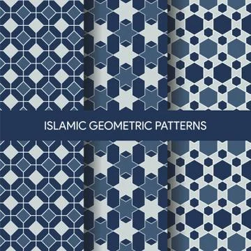 Islamic Geometric Seamless Patterns Illustrazione stock
