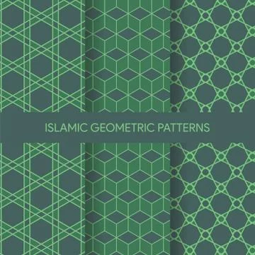 Islamic Geometric Seamless Patterns Stock Illustration