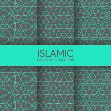 Islamic Geometric Seamless Patterns Stock Illustration