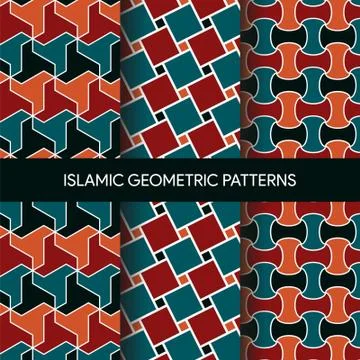 Islamic Geometric Seamless Patterns Stock Illustration