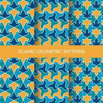 Islamic Geometric Seamless Patterns Stock Illustration