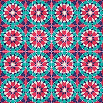 Islamic geometric seamless vector pattern Illustrazione stock