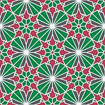 Islamic geometric seamless vector pattern Illustrazione stock