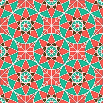 Islamic geometric seamless vector pattern Illustrazione stock