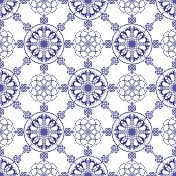 Islamic geometric seamless vector pattern Illustrazione stock