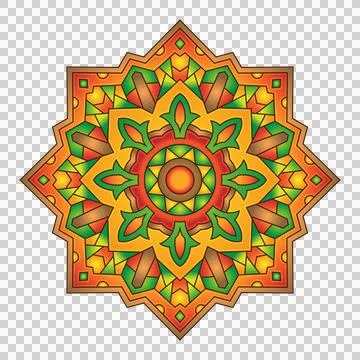 Islamic geometric star mandala vector Stock Illustration