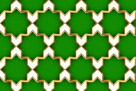 Islamic Geometric Star Pattern Background Traditional Arabesque Ornament Design Stock Illustration