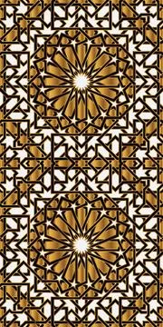 Islamic Gold Organic Seamless Pattern Background EPS Vector イラスト素材
