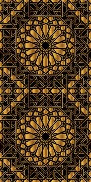 Islamic Gold Organic Seamless Pattern Background EPS Vector イラスト素材
