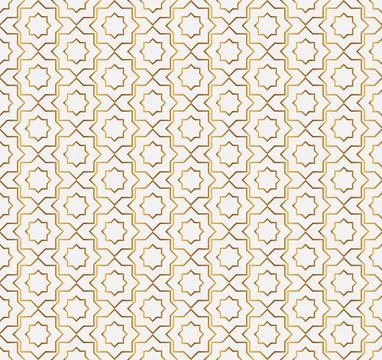 Islamic Gold ornament Seamless Pattern Background EPS Vector Stock Illustration