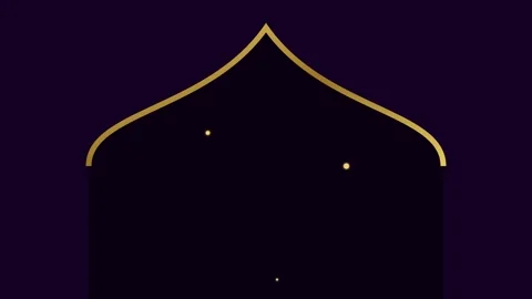 Islamic Gold Particles Islamic Arch Background Loop Stock Footage 333976311
