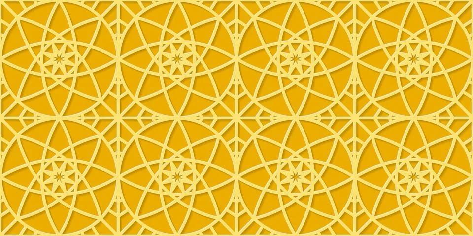 Islamic golden pattern Illustrazione stock