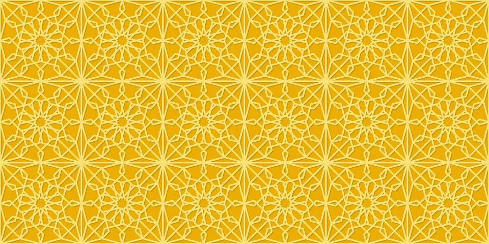 Islamic golden pattern 스톡 일러스트