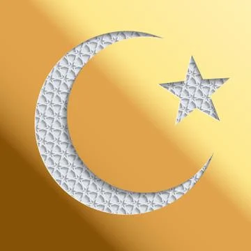 Islamic greeting card template Illustrazione stock