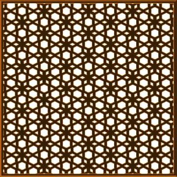 Islamic hexagonal lattice - arabesque pattern Illustrazione stock