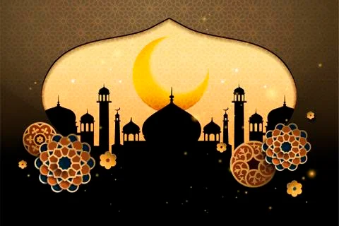 Islamic holiday background design Stock Illustration