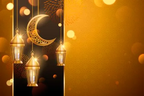 Islamic holiday background design Stock Illustration