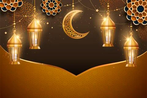 Islamic holiday background design Stock Illustration