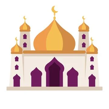Islamic holy mosque building Ilustración de archivo
