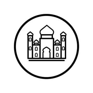 Islamic Icon, Mosque icon-Vector Iconic Design Stock Illustration