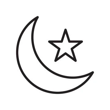 Islamic Icons Line Art Vector, Ramadan Kareem Elements, Eid Mubarak Design Illustrazione stock