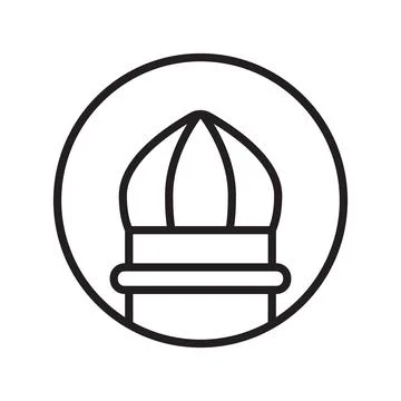 Islamic Icons Line Art Vector, Ramadan Kareem Elements, Eid Mubarak Design Illustrazione stock
