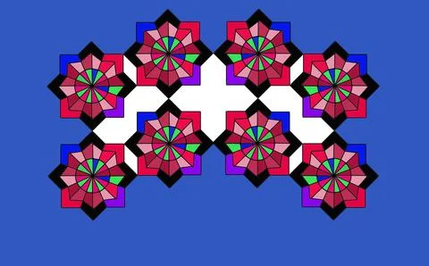 Islamic-Inspired Geometric Star Pattern Stock Illustration