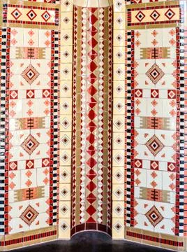 Islamic interior mosaic artwork Stock Photos