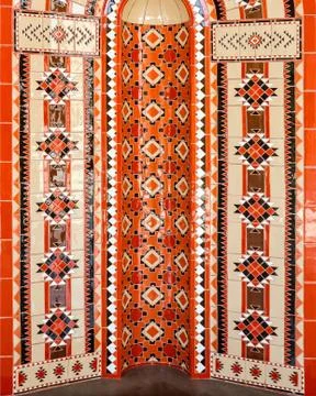 Islamic interior mosaic artwork Stock Photos