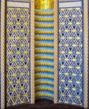 Islamic interior mosaic artwork Stock Photos