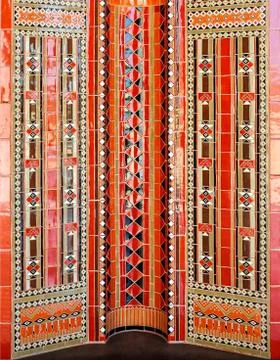 Islamic interior mosaic artwork Stock Photos