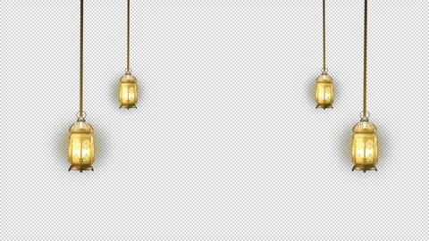 Islamic lantern in alpha channel green screen overlay transparent isolated icon 스톡 동영상 270298385