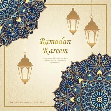 Islamic lantern and splendid pattern decoration. suitable for Ramadan, Raya.. Illustrazione stock
