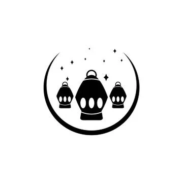 Islamic lantern icon vector template illustration Stock Illustration