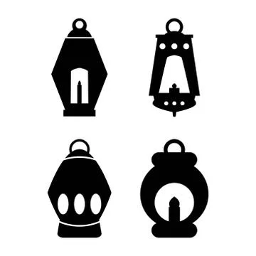 Islamic lantern icon vector template illustration Stock Illustration