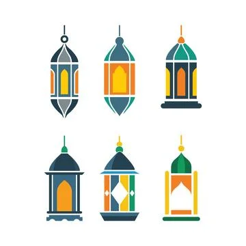 Islamic lanterns icon 스톡 일러스트