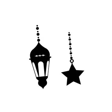 Islamic Lanterns Illustration Design Stock Illustration