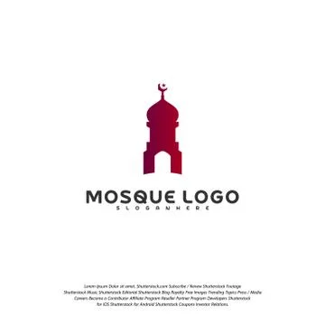Islamic logo design vector. Mosque logo template. Muslims learn logo template Stock-Illustration