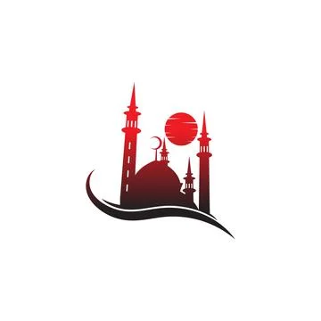 Islamic logo, Mosque icon design vector template Ilustración de archivo
