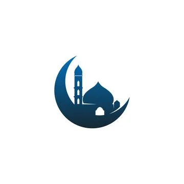 Islamic logo, Mosque icon design vector template Ilustración de archivo