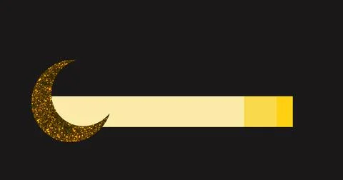 Islamic lower third in high resolution. Design a yellow-colored lower third.. Stock Illustration