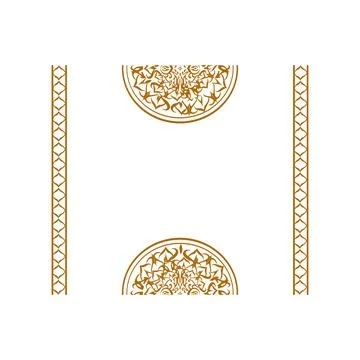 Islamic mandala border Mandala Arabesque Islamic Pattern For Wedding Invitat Stock Illustration