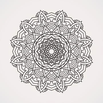 Islamic mandala vector beautiful blend of flower shapes Illustrazione stock