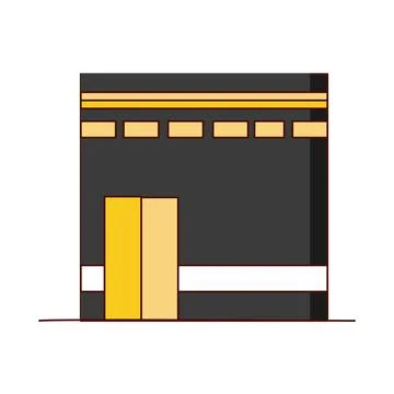 Islamic mecca building Ilustración de archivo