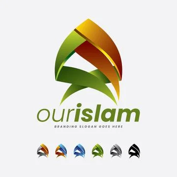 Islamic Model Architecture Logo Stock Illustration